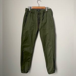 Roots Green Jogger Pants Elastic Waistband